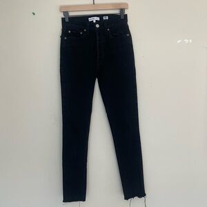 RE/DONE Black high rise skinny jean